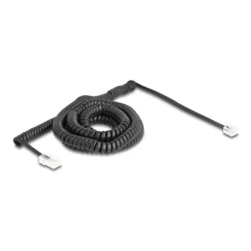   Delock Telefon csavart kábel RJ11 apa - RJ45 apa fekete színű 10 m (DL-88482)