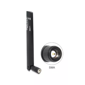   Delock LTE antenna SMA -0,8 ~ 3,0 dBi mindenirányú, flexibilis csatlakozóval, fekete (DL-88571)