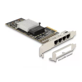   Delock PCI Express x4 kártya - 4 x RJ45 Gigabit LAN (DL-88606)