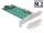 Delock PCI Express x4-kártya - 1 x M.2 aljzat B nyílással + 1 x NVMe M.2 aljzattal, M nyílással - al (DL-89047)
