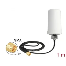   Delock WLAN 802.11 ac/a/h/b/g/n antenna SMA dugó 1,4 - 3,0 dBi mindenirányú csatlakozó kábellel (DL-89486)