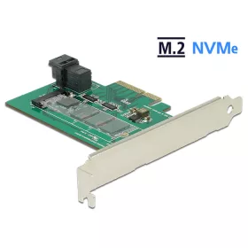  Delock PCI Express-kártya > 1 x belso NVMe M.2 PCIe / 1 x belso SFF-8643 NVMe   alacsony profilú for (DL-89517)