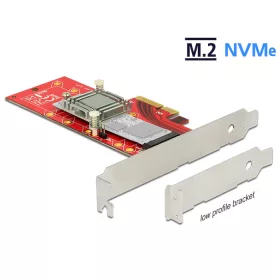   Delock PCI Express x4 kártya > 1 x belső NVMe M.2 Key M 110 mm hűtőbordával - alacsony profilú (DL-89577)