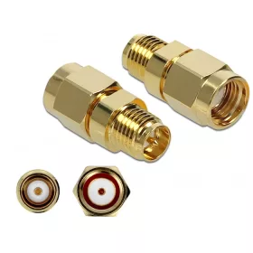   Delock Adapter RP-SMA-dugó apa RP-SMA csatlakozóhüvely 10 GHz (DL-89977)