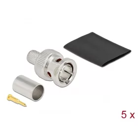   Delock BNC apa RG6 krimpelésére illeszkedő süllyesztő csővel (DL-90026)
