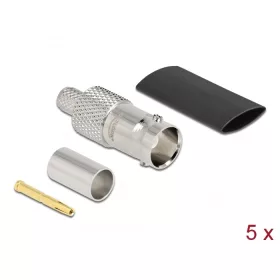   Delock BNC anya RG59 krimpelésére illeszkedő süllyesztő csővel (DL-90028)