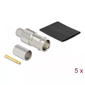   Delock BNC anya RG6 krimpelésére illeszkedő süllyesztő csővel (DL-90029)