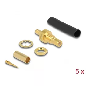   Delock SMB anya RG-174 / RG-316 krimpelésére illeszkedő süllyesztő csővel (DL-90041)