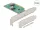 Delock PCI Express 4.0 x8 kártya - 2 x belső SFF-8654 4i NVMe - elágazás - alacsony profilú formatényező (DL-90076)