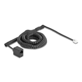   Delock Telefon csavart kábel RJ11 apa - RJ45 anya fekete színű 10 m (DL-90119)