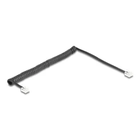   Delock Telefon csavart kábel RJ11 apa - RJ11 apa fekete színű 2 m (DL-90202)