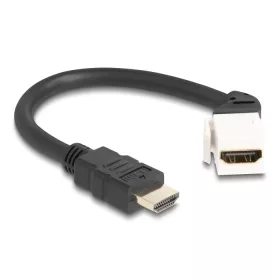   Delock Keystone modul HDMI kábel apa - anya 45 -ban hajlított 8K 60 Hz 20 cm, fekete (DL-90319)