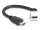 Delock Keystone modul HDMI kábel apa - anya 45 -ban hajlított 8K 60 Hz 20 cm, fekete (DL-90319)