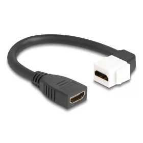   Delock Keystone modul HDMI kábel anya - anya 90 -ban hajlított 8K 60 Hz 20 cm, fekete (DL-90321)