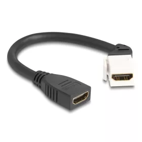   Delock Keystone modul HDMI kábel anya - anya 45 -ban hajlított 8K 60 Hz 20 cm, fekete (DL-90322)