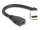 Delock Keystone modul HDMI kábel anya - anya 45 -ban hajlított 8K 60 Hz 20 cm, fekete (DL-90322)