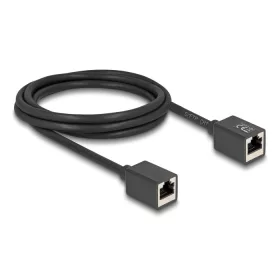   Delock Hálózat bővítő kábel RJ45 anya - RJ45 anya Cat.6A S/FTP 2 m fekete (DL-90331)
