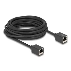   Delock Hálózat bővítő kábel RJ45 anya - RJ45 anya Cat.6A S/FTP 7,5 m fekete (DL-90334)
