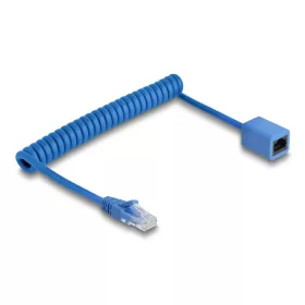   Delock RJ45 tekercses kábelcsatlakozó a jack csatlakozóhoz Cat.6 UTP 0,45 m - 0,75 m kék (DL-90364)