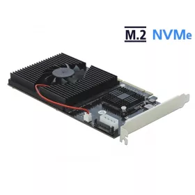   Delock PCI Express x8 / x16 kártya - 4 x belső NVMe M.2 M-kulcs M-kulcs (DL-90409)