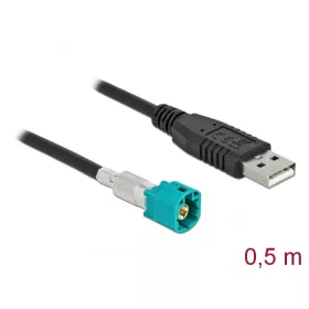   Delock Kábel HSD Z apa - A-típusú USB 2.0 apa 0,5 m (DL-90489)