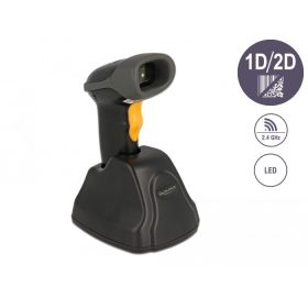   Delock 2,4 GHz-es vonalkód leolvasó 1D és 2D töltőállomással (DL-90518)