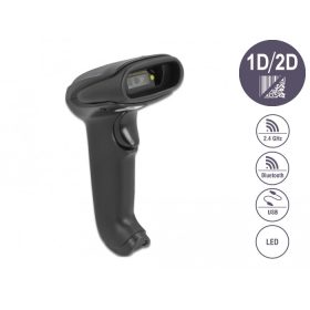   Delock Vonalkódolvasó 1D és 2D 2,4 GHz-es, Bluetooth vagy USB-hez (DL-90562)