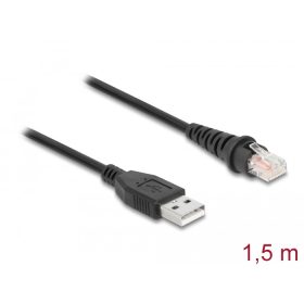   Delock RJ50   A-típusú USB 2.0 vonalkód olvasó kábel 1,5 m (DL-90598)