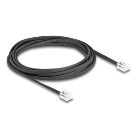   Delock Telefon kábel RJ11 apa - RJ11 apa fekete 3 m (DL-90619)