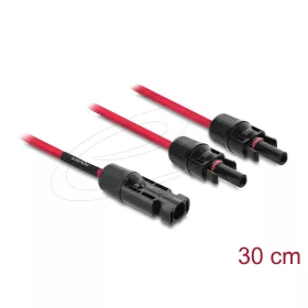   Delock DL4 szolár kábel elosztó 1 x apa - 2 x anya 30 cm piros