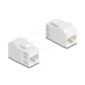   Delock Keystone modul összekötő RJ45 aljzat RJ45 aljzat, Cat.6A UTP, fehér (DL-90719)