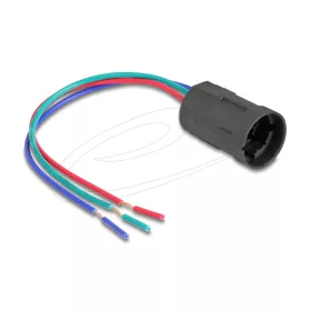   Delock Foglalat 19 mm-es 3 tűs Nyomó Gomb vagy Kapcsoló (DL-90789)