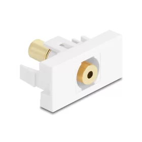   Delock Easy 45 Modul sztereó jack aljzat 3,5 mm 4 tűs sztereó jack aljzat 3,5 mm 4 tűs aranyozott fehér (DL-90841)