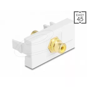   Delock Easy 45 modul RCA anya RCA anya aranyozott sárga/fehér (DL-90859)