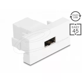   Delock Easy 45 modul EASY-USB 2.0 típusú anya - EASY-USB Type-A anya fehér (DL-90866)