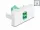 Delock Easy 45 modul LC Duplex anya LC Duplex anya, lézeres védelem flip belső zöld/fehér (DL-90875)