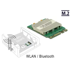   Delock Modul, M.2 aljzat A+E nyílással, csatlakozódugó > WLAN 11ac/a/b/g/n + Bluetooth 4.0 (DL-95254)