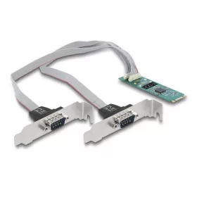   Delock M.2 kártya - 2 x soros RS-232 DB9 standard és alacsony profilú csatlakozó felületekkel (DL-95270)