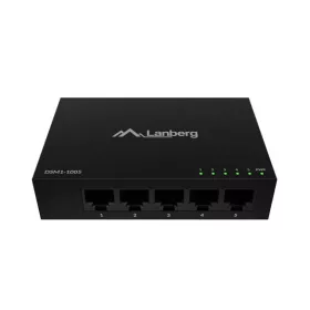   LANBERG DSM1-1005 5X 1GB/S NEM KEZELT GIGABIT ETHERNET ASZTALI 12V FÉMHÁZAS KAPCSOLÓ