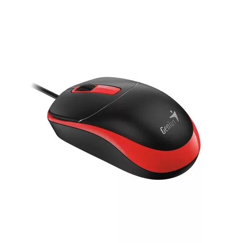 GENIUS DX-123 vezetékes optikai egér, 1200 dpi, 3 gomb, piros