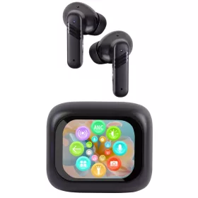   Trevi EAR 100 AID Bluetooth fülhallgató AI fordítással, érintőképernyős kijelzővel, fekete, ANC, ENC, 5 óra üzemidő