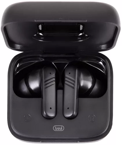 Trevi EAR 100 AID Bluetooth fülhallgató AI fordítással, érintőképernyős kijelzővel, fekete, ANC, ENC, 5 óra üzemidő