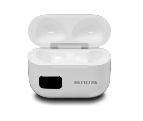 Aiwa EBTW-100WT Prémium Japán vezeték nélküli fülhallgató akár 12 óra zenehallgatás fehér színben