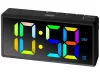Trevi EC 886 Black Digitális ébresztőóra nagy méretű, többszínű kijelzővel - fekete színben