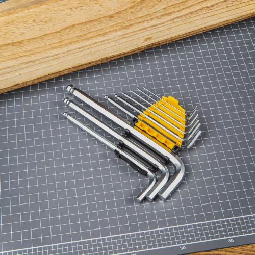 Deli Tools EDL3088 imbuszkulcs készlet 9 részes 1.5-10mm, extra hosszú gömbvégű
