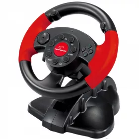   Esperanza High Octane Versenykormány pedállal PC/PS1/PS2/PS3, fekete-piros