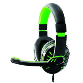   Esperanza Crow Gamer mikrofonos fejhallgató, sztereó, fekete-zöld