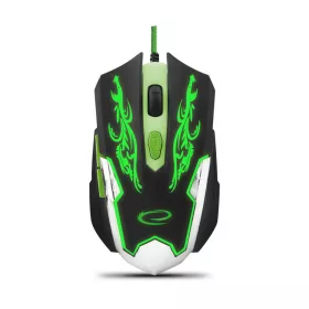  Esperanza MX405 Cyborg USB vezetékes Gamer egér, fekete-zöld