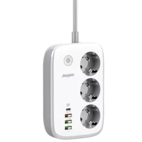   Energizer EPB2500W02EU Wi-Fi  vezérelhetőségű hálózati elosztó, 30W-os PD (USB) gyorstöltéssel és túlfeszültség védelemmel