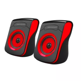   Esperanza Flamenco Sztereó hangszóró 2.0 USB, piros-fekete